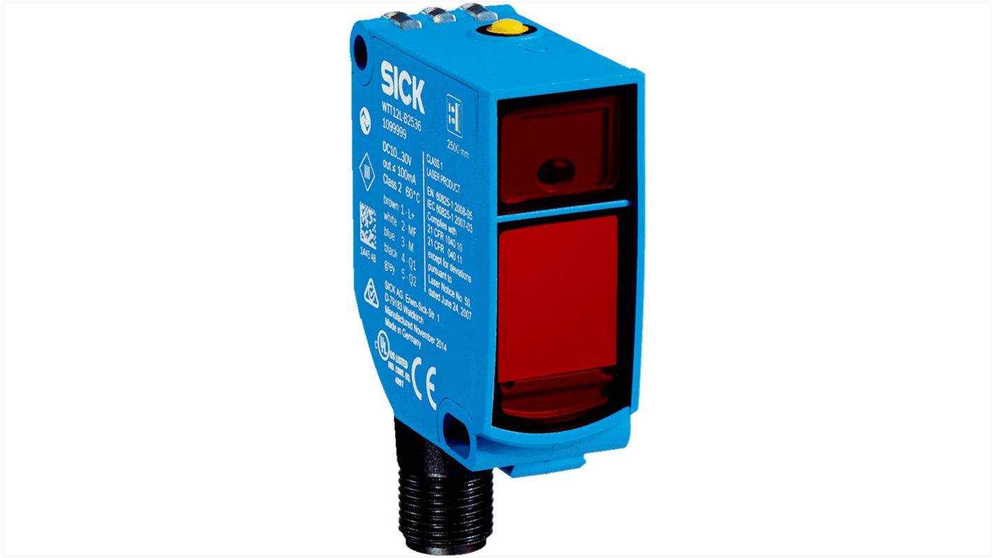 Sick PowerProx Kubisch Optischer Sensor, Hintergrundunterdrückung, Bereich 50 mm → 1,4 m, NPN, PNP, PUSH/PULL