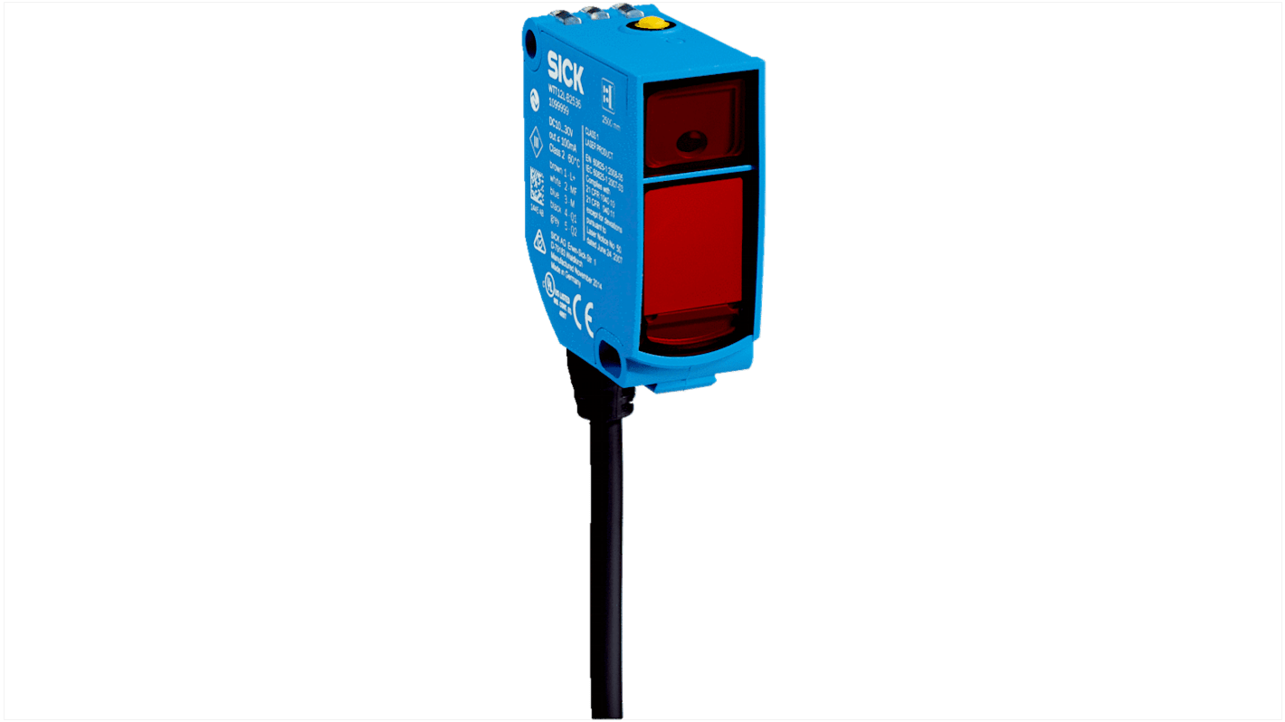 Sick PowerProx Kubisch Optischer Sensor, Hintergrundunterdrückung, Bereich 50 mm → 3,8 m, NPN, PNP, PUSH/PULL