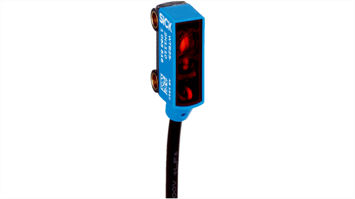 Rs-Online Sensore fotoelettrico Rettangolare SICK a soppressione di sfondo rilevamento 4 mm → 110 mm uscita PNP