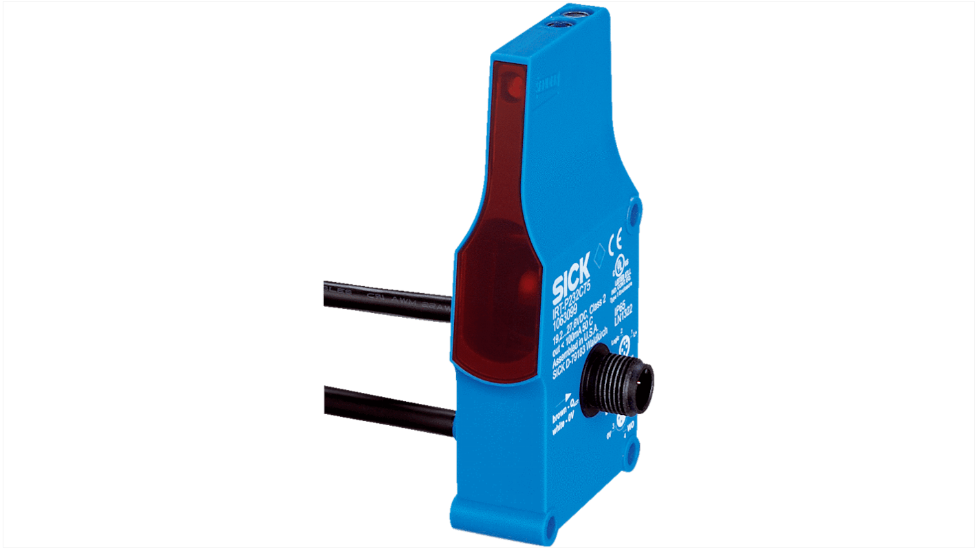 Rs-Online Sensore fotoelettrico SICK a soppressione di sfondo rilevamento 60 mm → 900 mm uscita PNP
