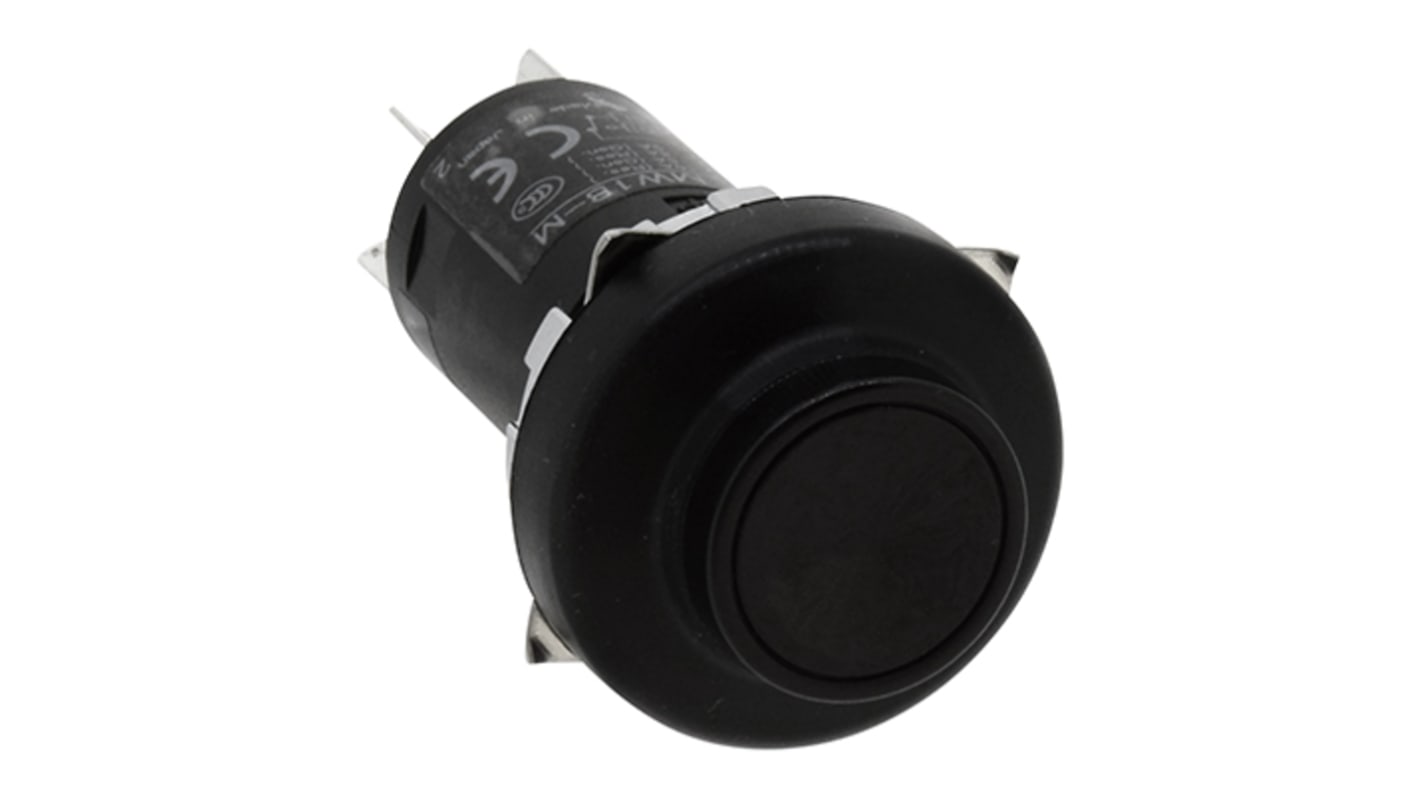 Idec Push Button Switch, Latching, Panel Mount, DPDT, 24 → 110V, IP66