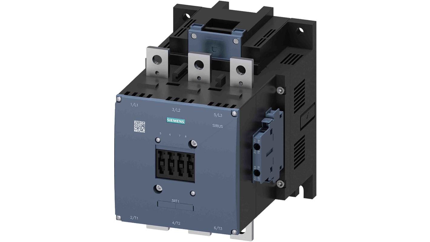 Stycznik 240 V AC Siemens styki: 3 250 kW 500 A 2NO + 2NC Montaż powierzchniowy Śruba 3RT1076-6AP36