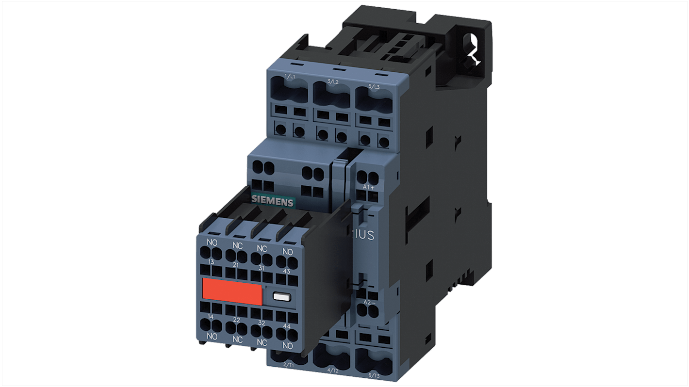 Stycznik 24 V DC Siemens styki: 3 7,5 kW 17 A 2NO + 2NC 3RT2025-2DB44-3MA0
