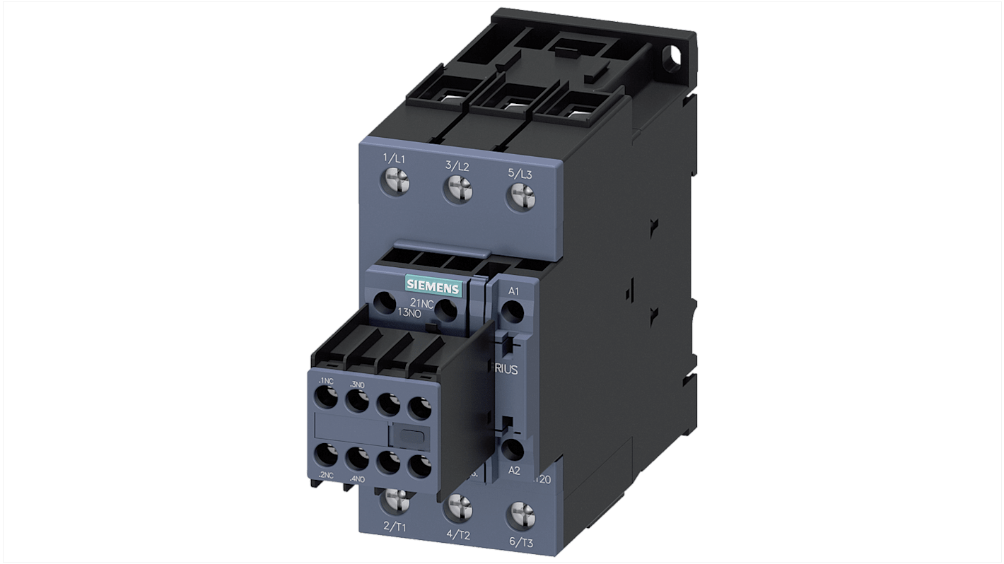 Stycznik 230 V AC Siemens styki: 3 18,5 kW 40 A 2NO + 2NC 3RT2035-1AP04