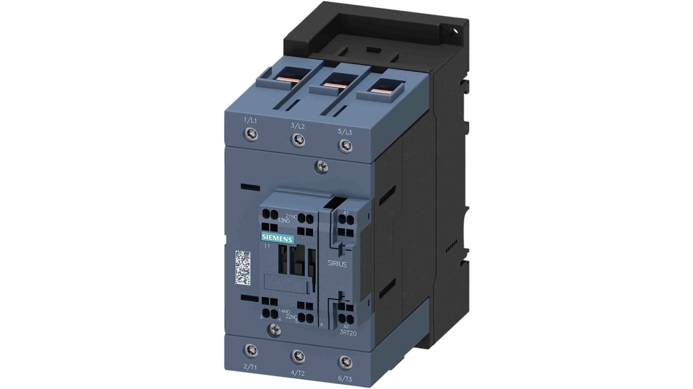 Stycznik 110 V AC Siemens styki: 3 45 kW 95 A 1NO + 1NC 3RT2046-3AG20
