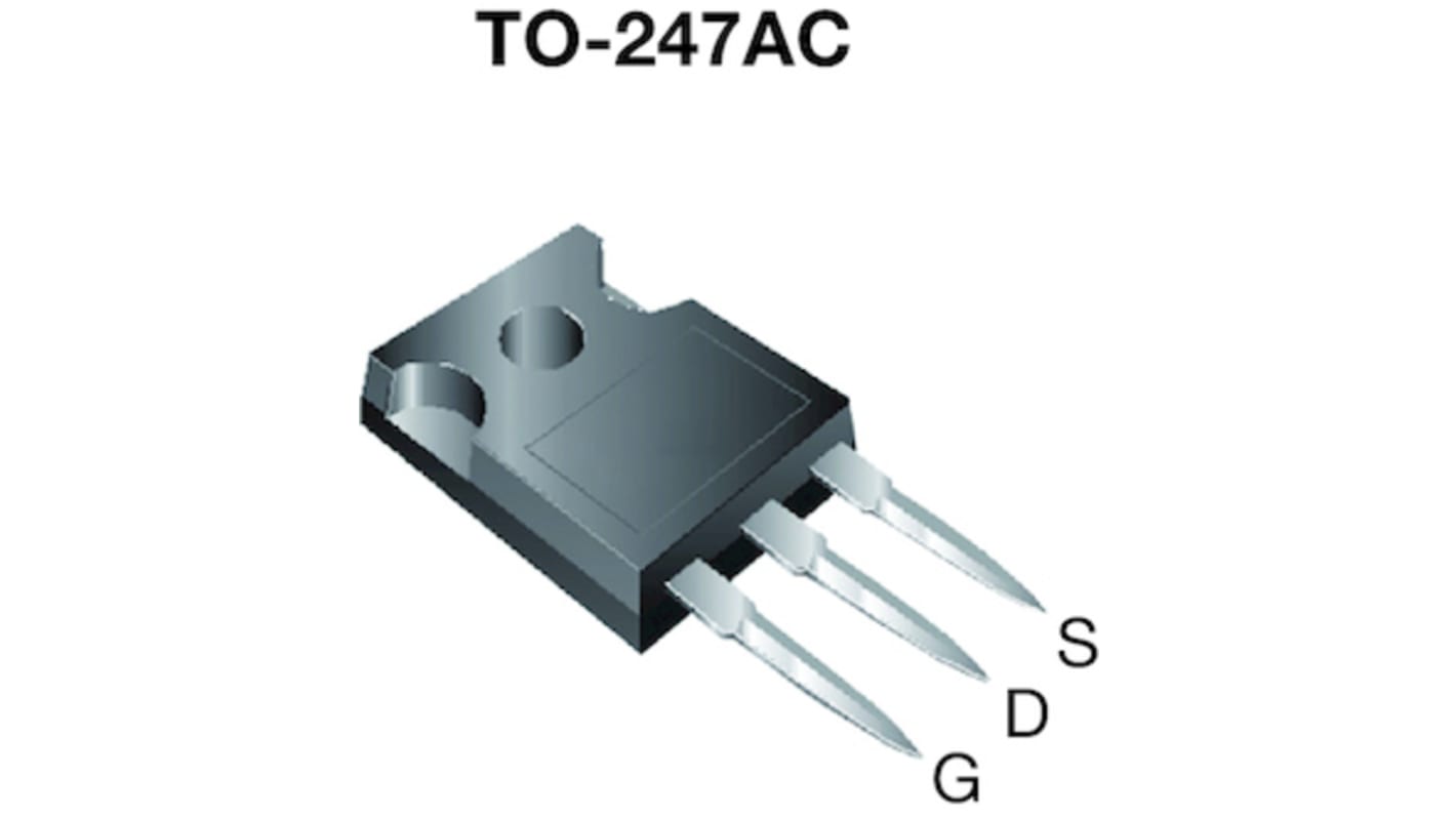 N-Channel MOSFET, 8 A, 800 V, 3-Pin TO-247AC Vishay SIHG11N80AE-GE3