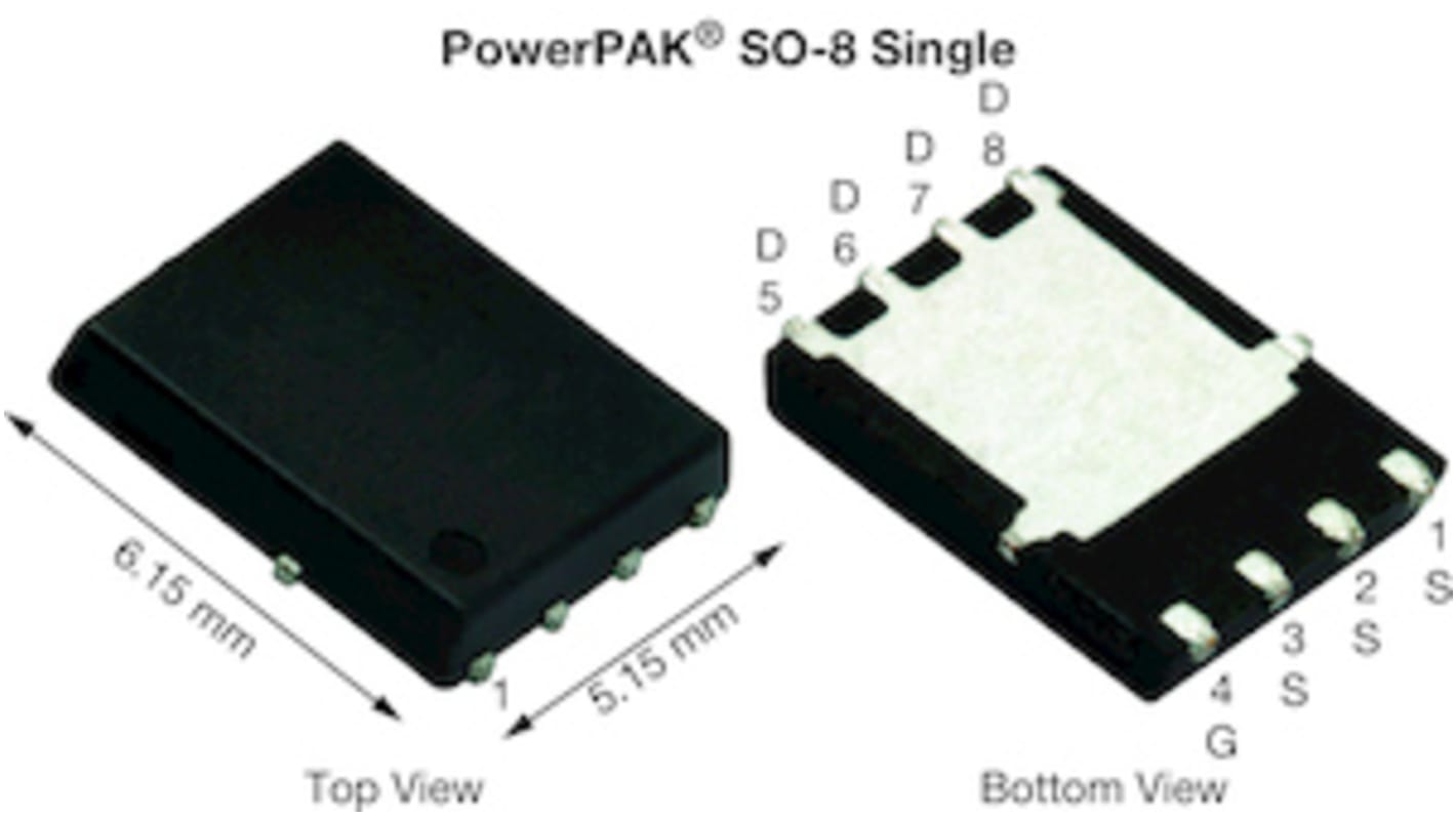 N-Channel MOSFET, 130 A, 80 V, 8-Pin PowerPAK SO-8 Vishay SIR680LDP-T1-RE3