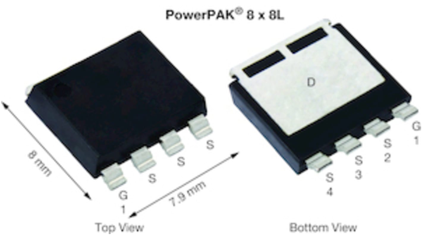 Vishay N-Channel MOSFET, 375 A, 40 V, 4-Pin PowerPAK 8 x 8L SQJQ148E-T1_GE3