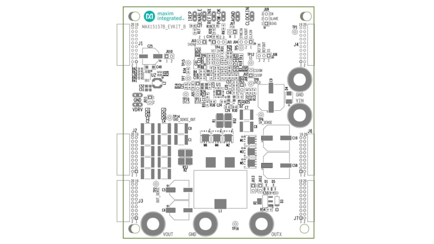 Kit di valutazione Regolatore switching per MAX15157B Evaluation Kit MAX15157B