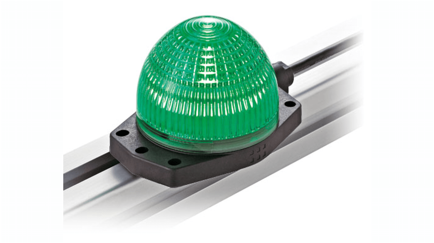 Idec, LH1D, Surface Mount Green, Red LED Indicator, IP67, Round, 24V