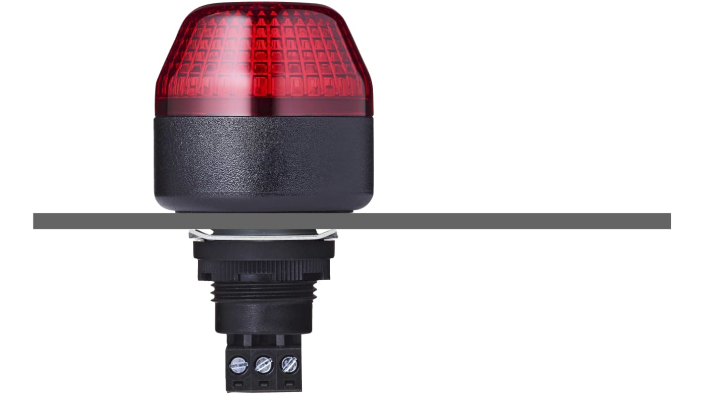 Balise à LED clignotante à LED Rouge AUER Signal série IBM, 230 - 240 Vc.a.
