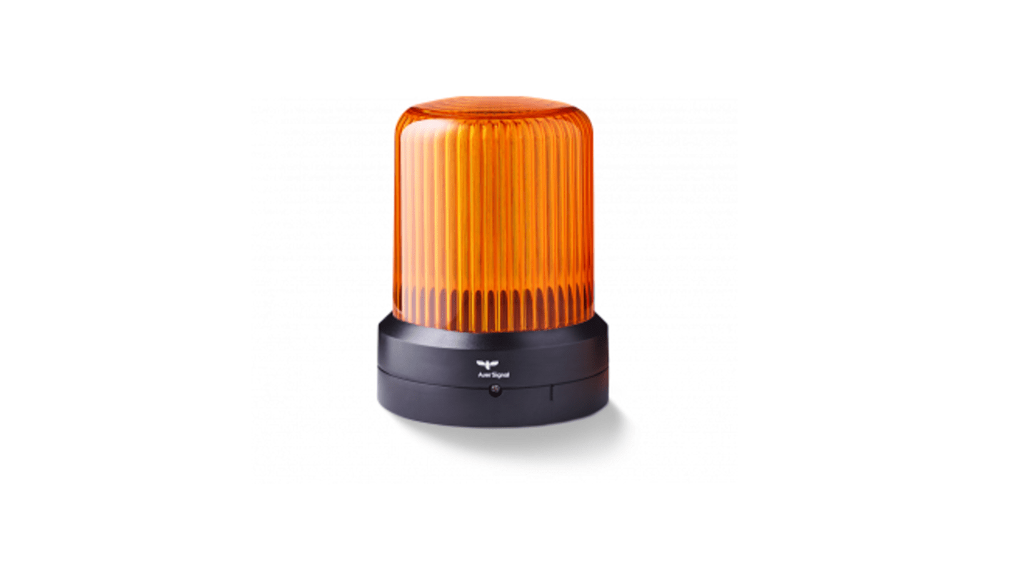 AUER Signal RDM Series Amber Dimming, Flashing, Pulsating, Rotating, Steady, Strobe Beacon, 110-240 V ac, Base Mount,