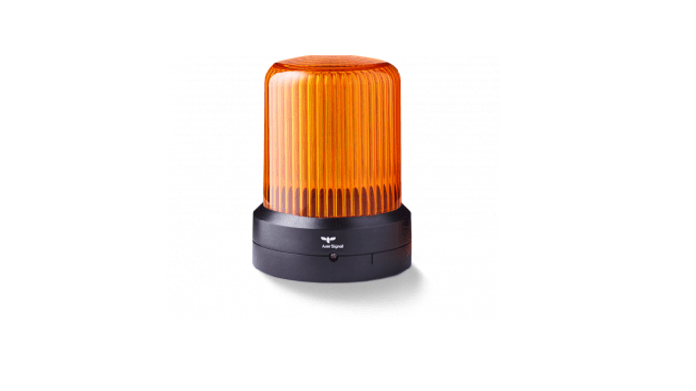 AUER Signal RDM Series Amber Dimming, Flashing, Pulsating, Rotating, Steady, Strobe Beacon, 24 V ac/dc, Base Mount, LED