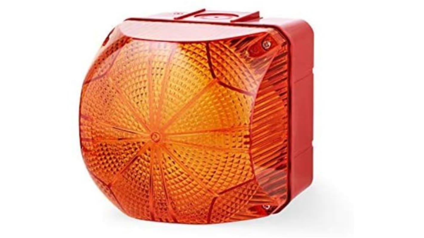 AUER Signal QBS, LED Stroboskop LED-Signalleuchte Orange, 24–48 V-AC/DC, Ø 94mm