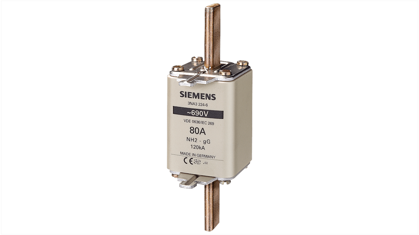 Siemens 80A Centred Tag Fuse, NH2, 690V