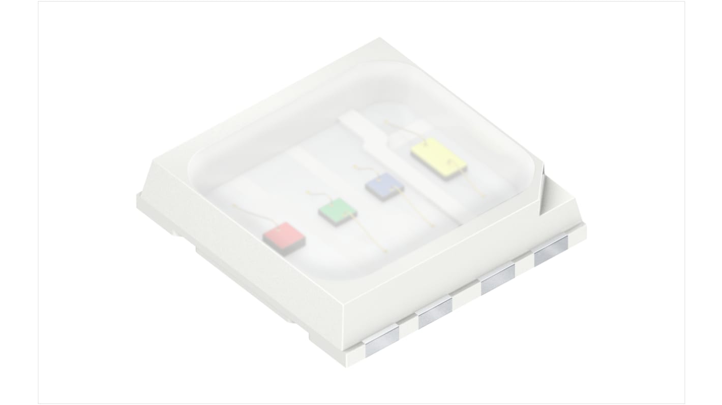 ams OSRAM 贴片LED, 蓝/绿/红/白色, 5050, 4个LED, GW J9LHS1.4M系列