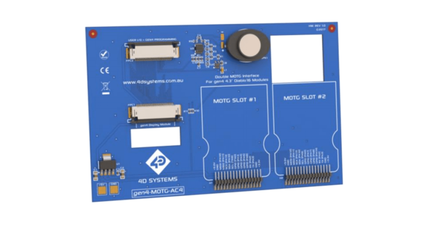 4D Systems gen4-MOTG-AC4, Display interface sæt til Gen4 DIABLO seriens displaymoduler - 4,3" og større Gen4-MOTG-AC4