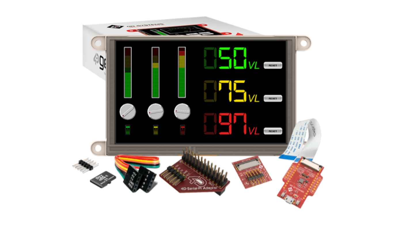 Kit de iniciación display TFT de 5pulgada 4D Systems Wifi/Bluetooth - SK-4Discovery-50W