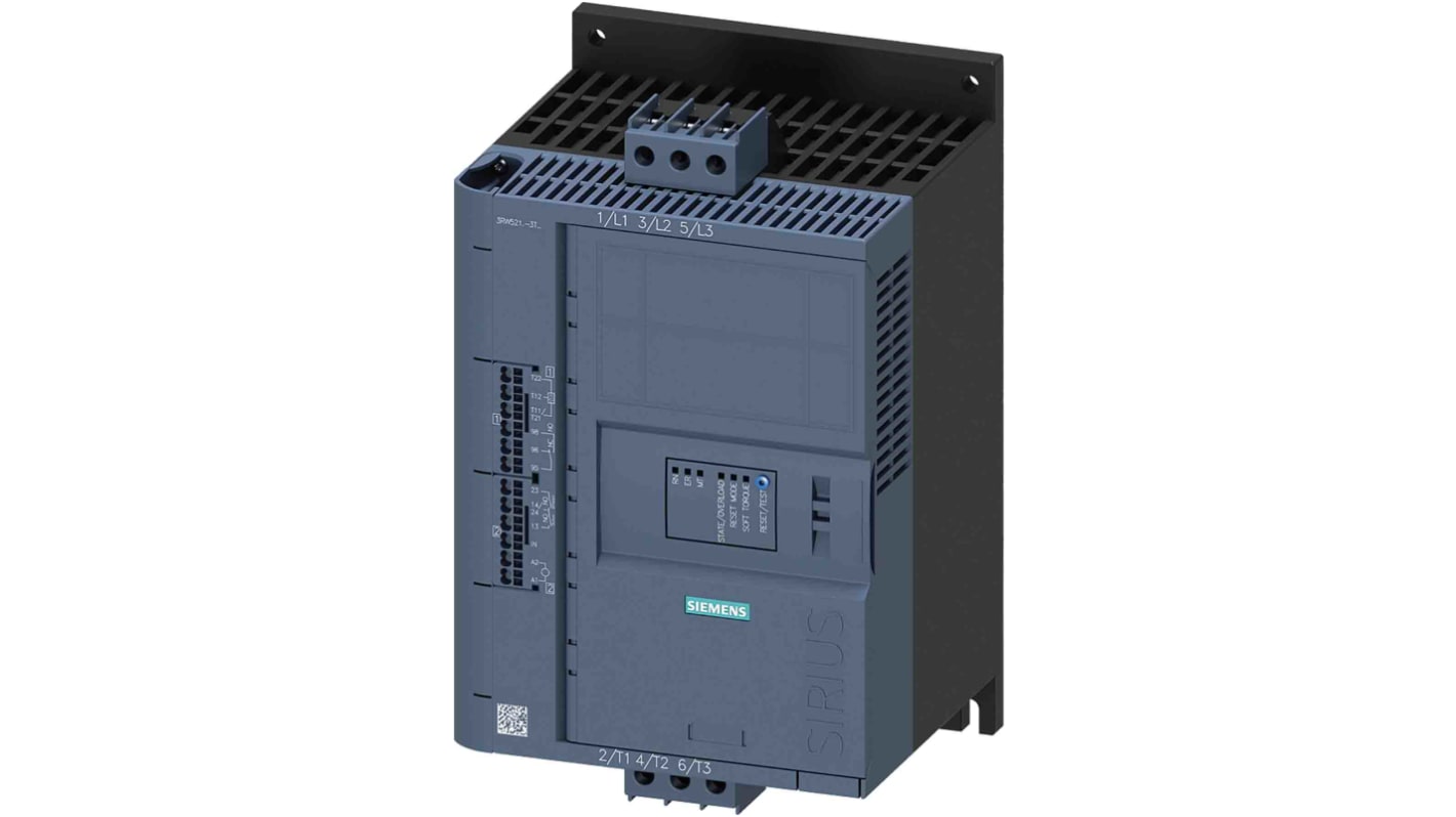 Arrancador de motor Siemens, 25 A, 480 V ac, 18,5 kW, trifásico