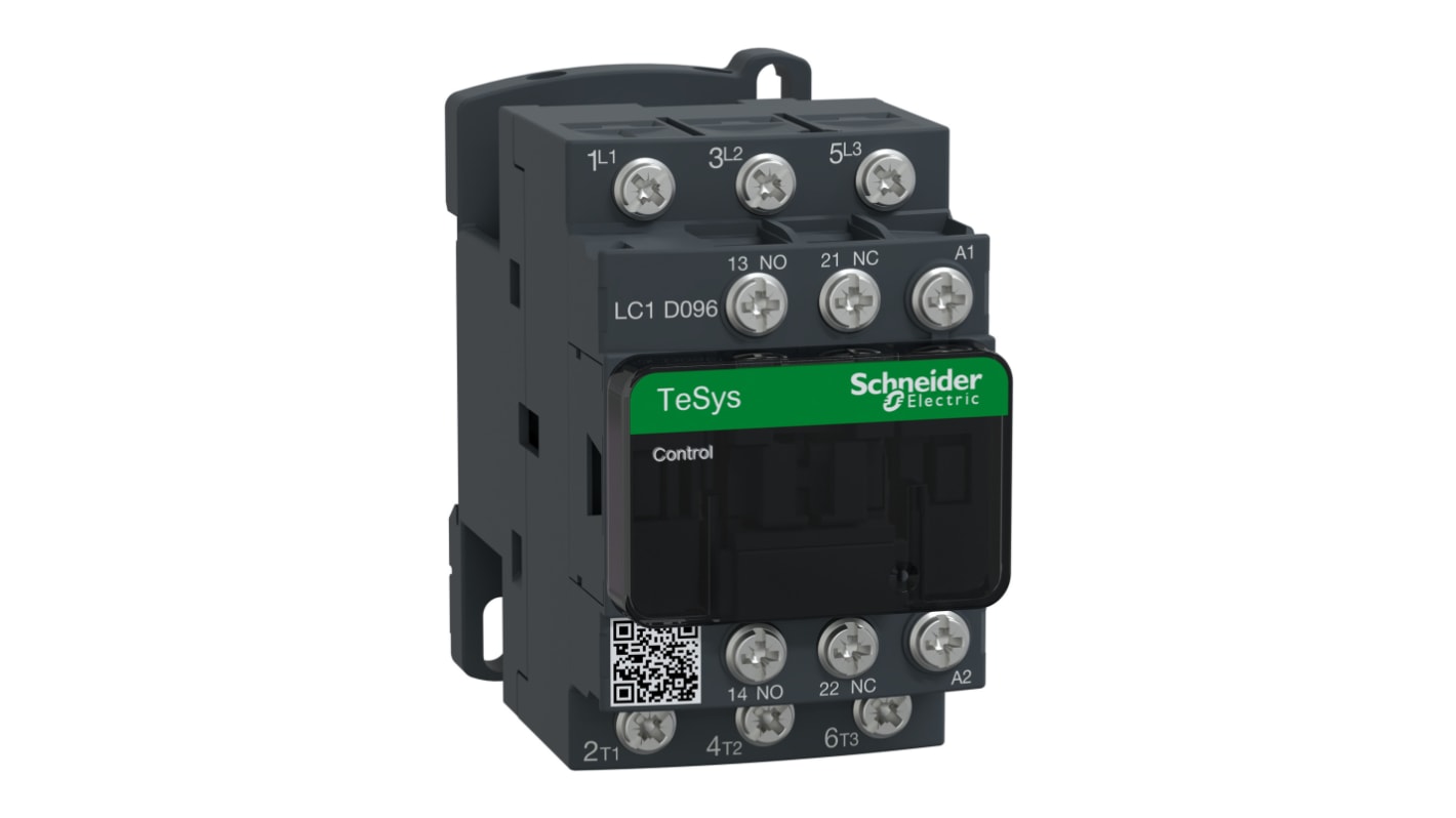 Schneider Electric TeSys D LC1D Contactor, 24 V ac Coil, 3-Pole, 9 A, 5.5 kW, 3NO, 690 V ac
