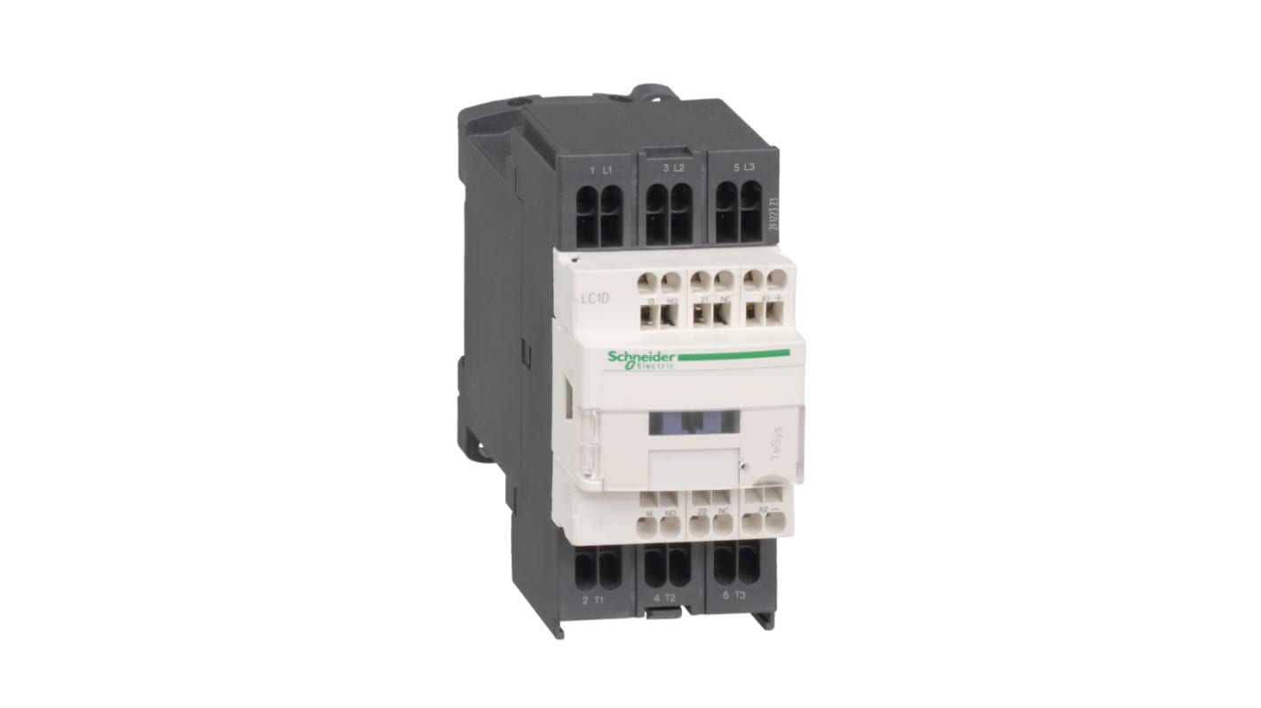 Schneider Electric TeSys D Contactor, 48 V ac Coil, 3-Pole, 12 A, 7.5 kW, 1NC + 1NO
