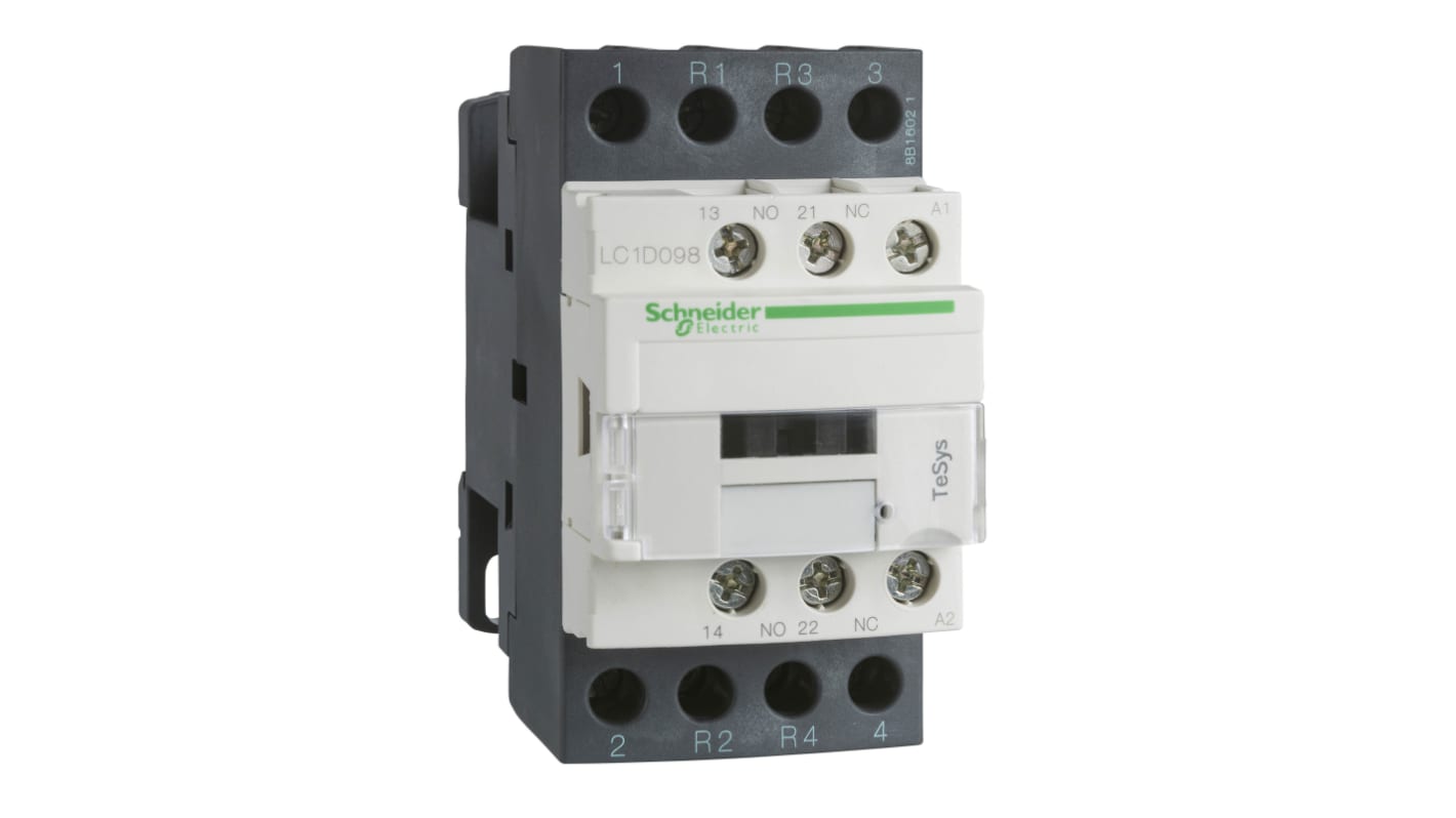 Schneider Electric TeSys D Contactor, 42 V ac Coil, 4-Pole, 40 A, 1NC + 1NO