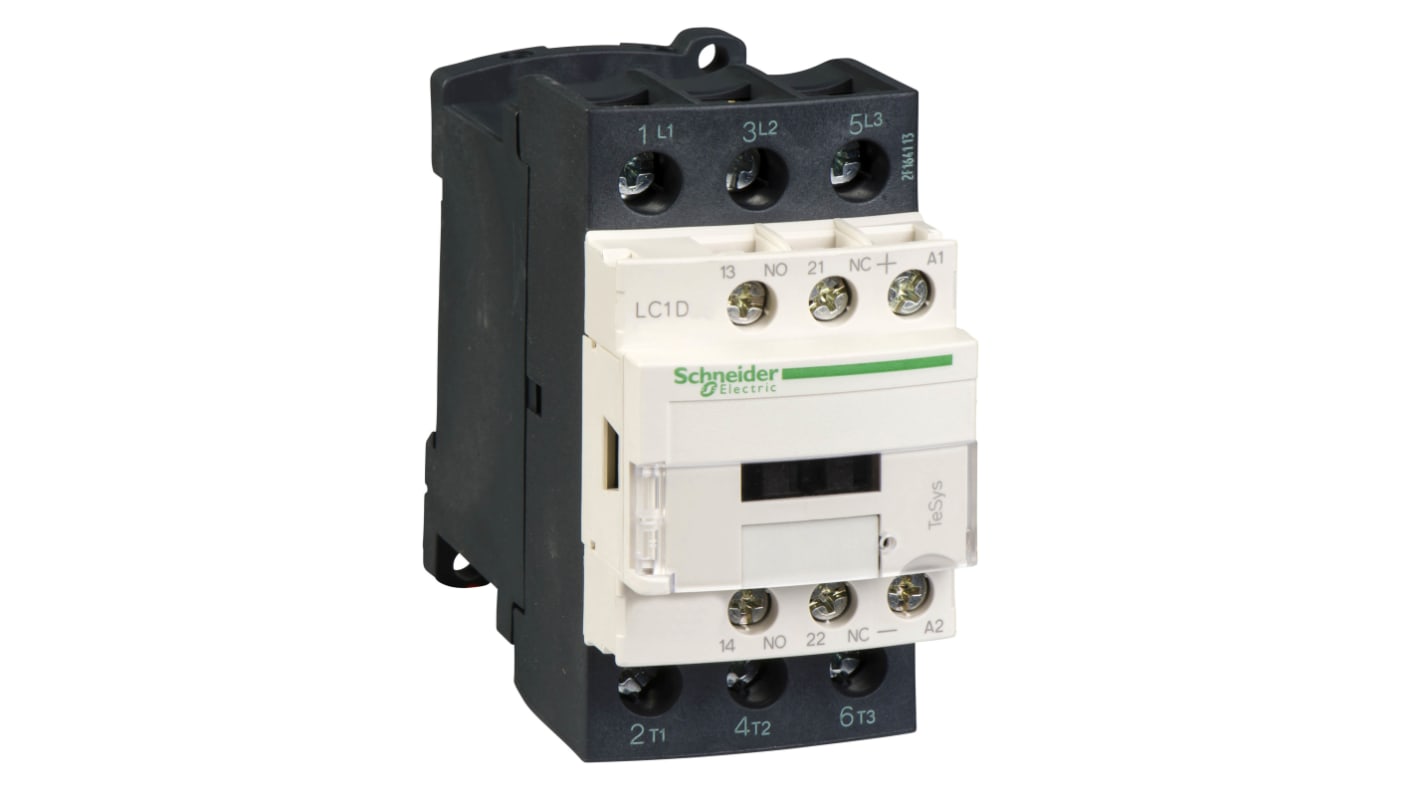 Schneider Electric TeSys D Leistungsschütz 125 V dc-Spule, 3 -polig / 25 A 15 kW 1 Öffner + 1 Schließer Umkehrend