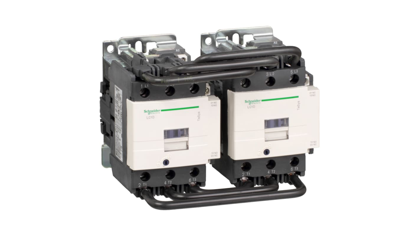 Schneider Electric TeSys D Contactor, 110 V ac Coil, 3-Pole, 95 A, 45 kW, 1NC + 1NO