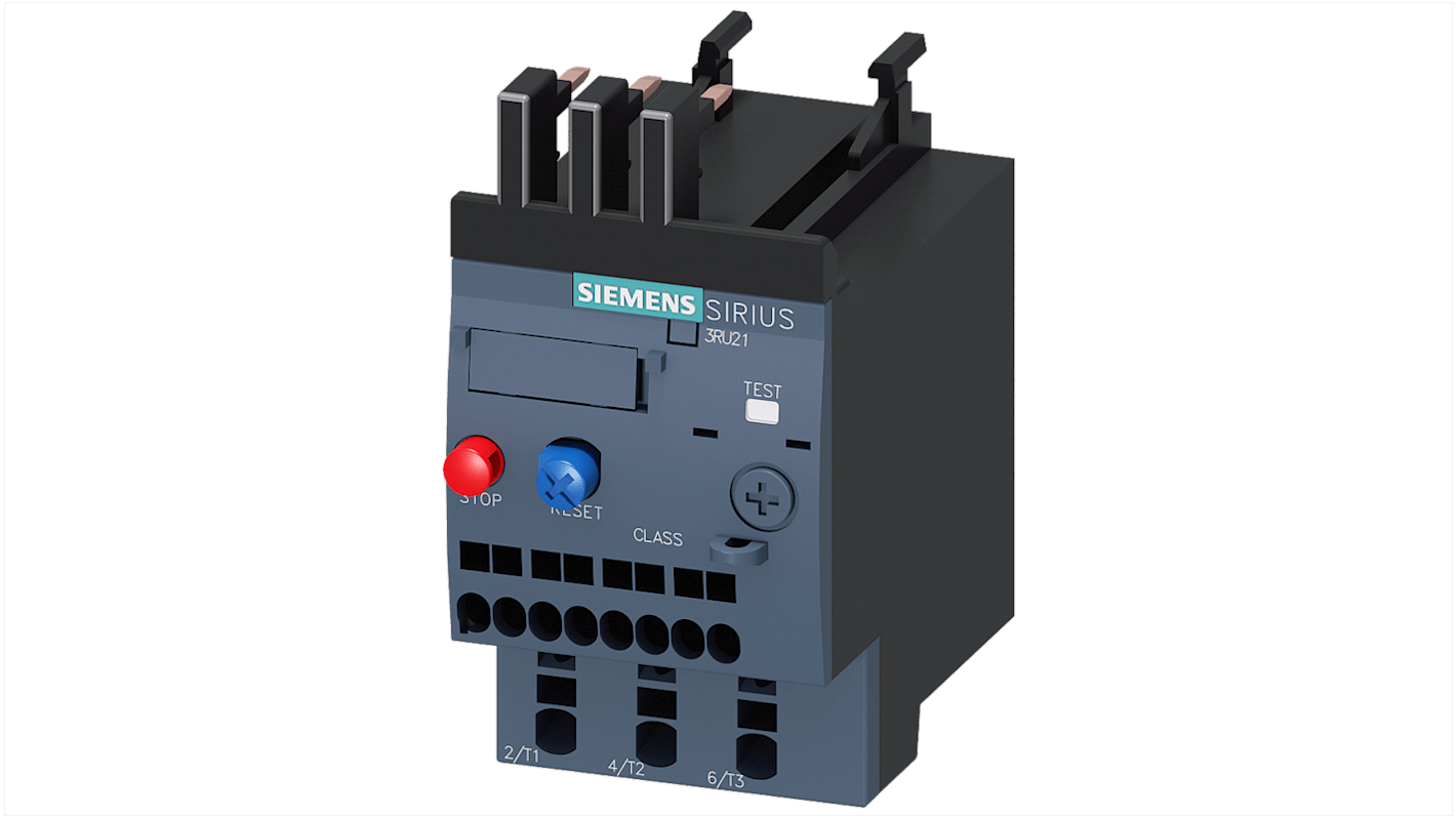Siemens SIRIUS 3RU2 Thermal Overload Relay, 12.5 A F.L.C, 12.5 A Contact Rating, 5.5 kW, 7.5 kW, 690 V, SIRIUS