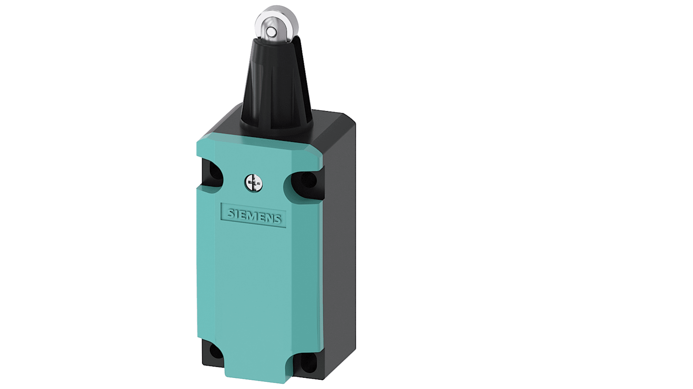 Siemens Roller Plunger Limit Switch, 2NC/1NO, IP66, IP67, Metal Housing, 400V ac Max, 4A Max