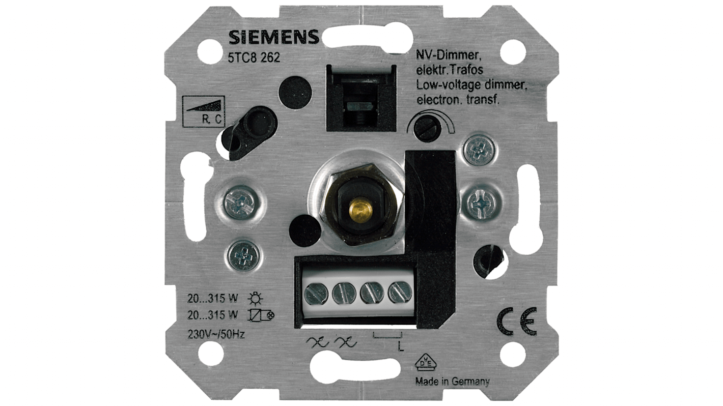 Interruptor Atenuable Siemens 5TC8262, , 1 vía vías, , 1 módulo Módulos, 60-600W, 230V