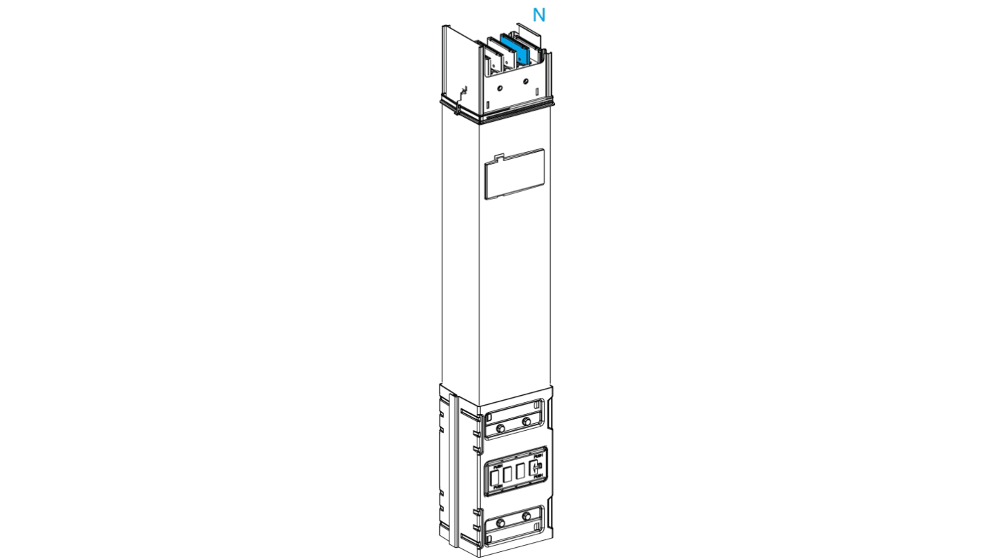 Canalina passacavi Schneider Electric in Alluminio, 146 mm