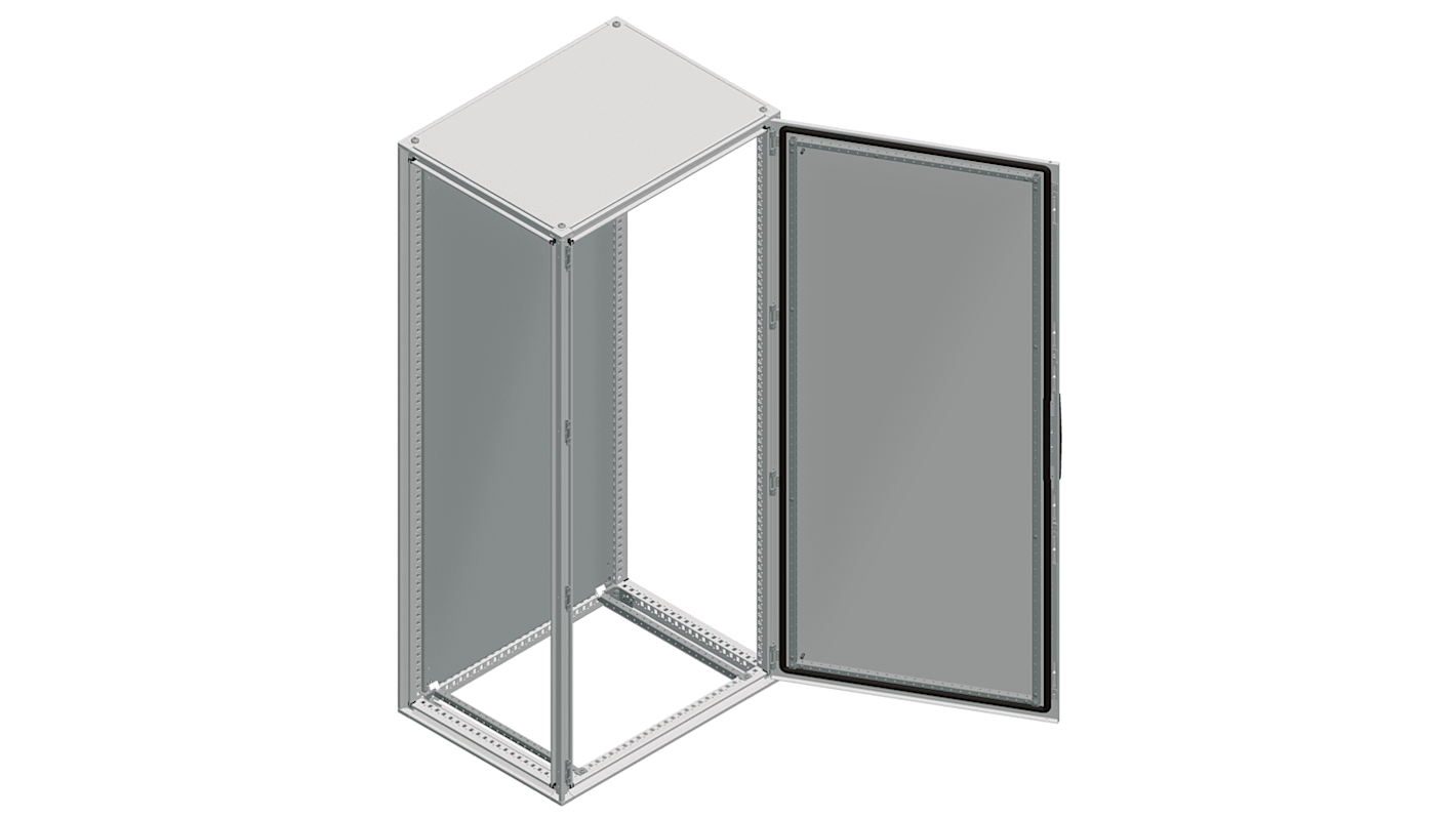 Schneider Electric NSYS Series Steel Double-Door-Door Floor Standing Enclosure, Opaque Door, IP55, 1800 x 1000 x 400mm