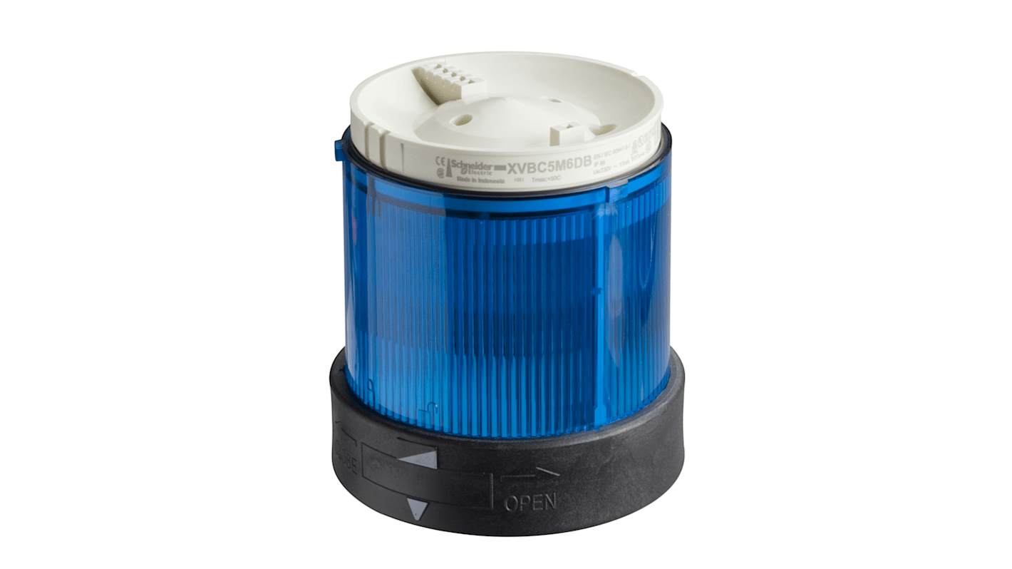 Elemento luminoso Schneider Electric Harmony XVBC constante, LED, Azul, alim. 24 V