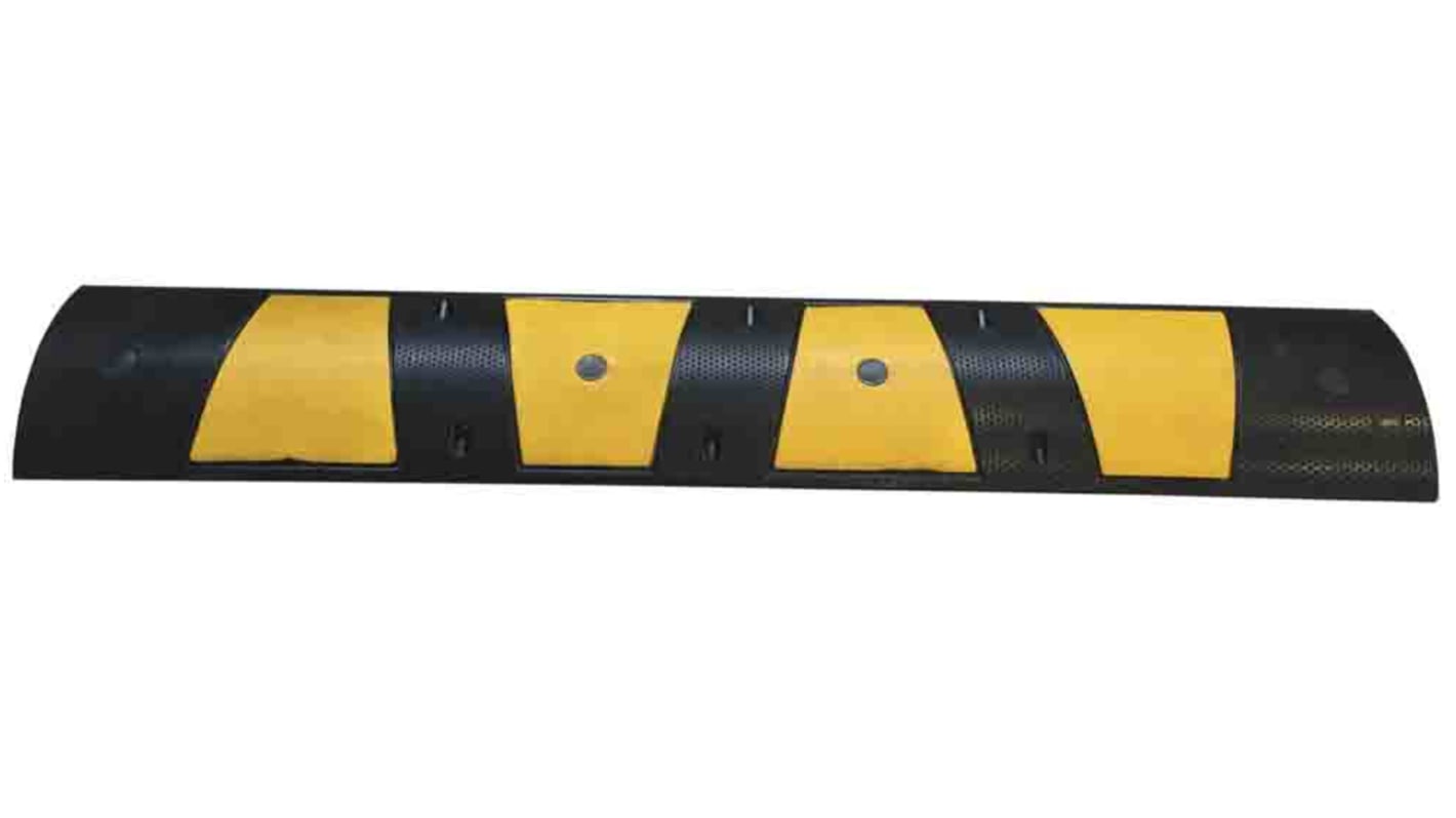 RS PRO High Visibility Rubber Speed Bump, 1.83 m x 300mm x 50 mm, 30km/h Speed Limit