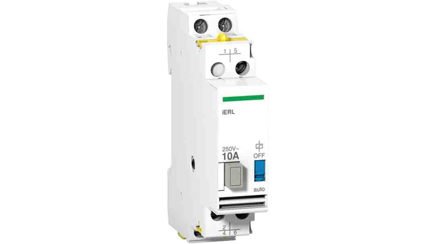 Relé de potencia Schneider Electric Acti9 de 1 polo, SPST, bobina 24V ac, 16A