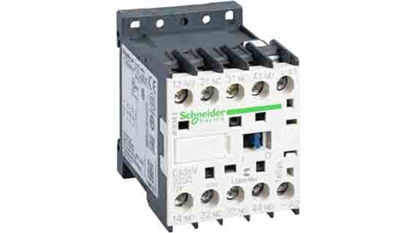 Schneider Electric Control Relay 2NO + 2NC, 110 A F.L.C, 5 mA Contact Rating, 0.003 kW, 72 Vdc, TeSys