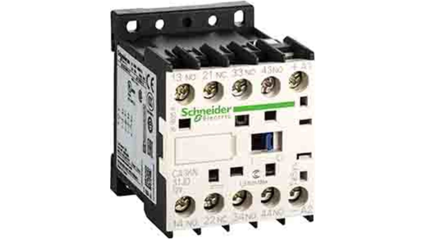 Schneider Electric Control Relay 3NO + 1NC, 110 A F.L.C, 5 mA Contact Rating, 0.003 kW, 12 Vdc, TeSys