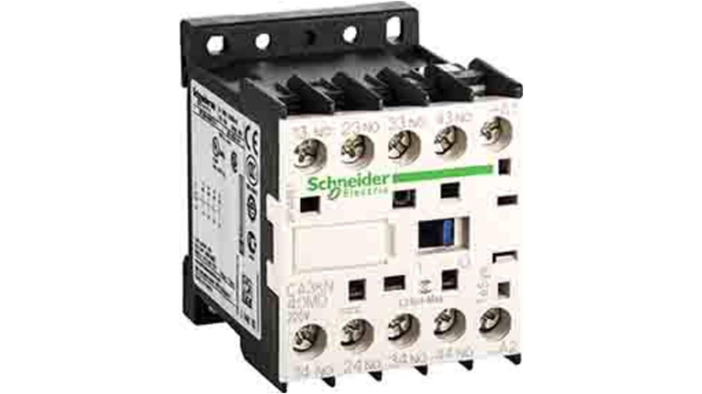 Schneider Electric Control Relay 4NO, 110 A F.L.C, 5 mA Contact Rating, 0.003 kW, 220 Vac, TeSys