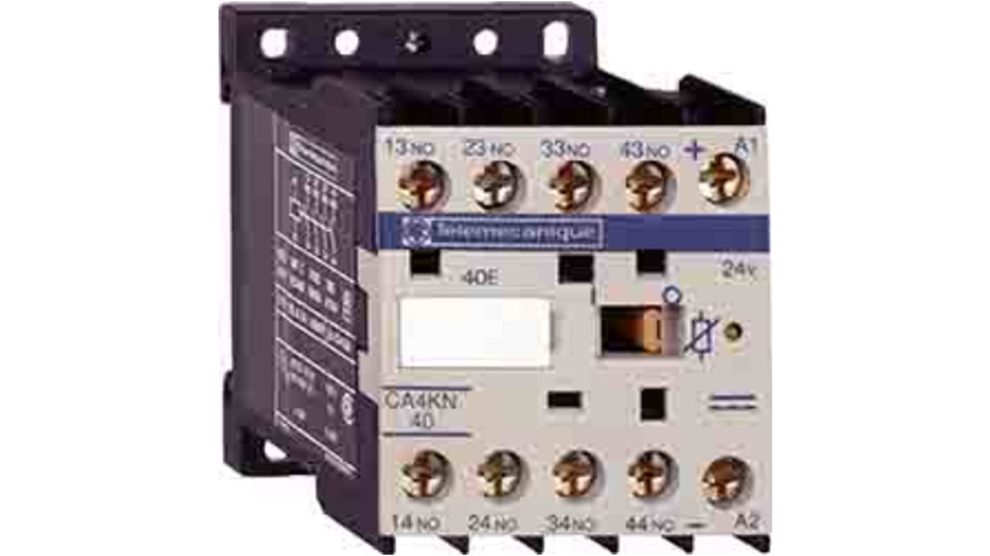 Schneider Electric Control Relay 3NO + 2NC, 10 A F.L.C, 5 mA Contact Rating, 0.0054 kW, 24 Vac, TeSys