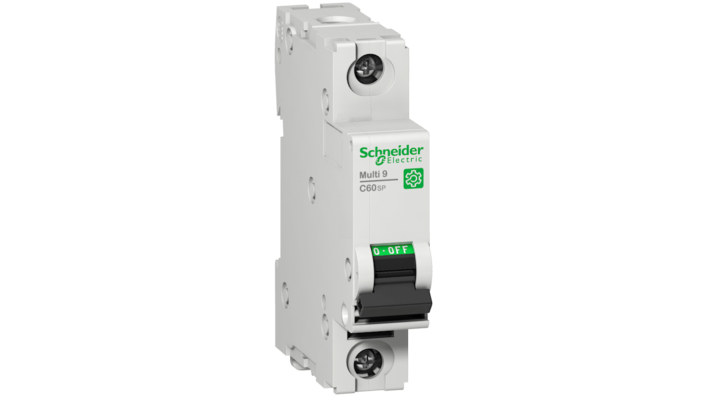 Schneider Electric C60SP Haushalts-MCB Leitungsschutzschalter Typ B, 1-polig 3A 415V, Abschaltvermögen 20 kA Multi 9