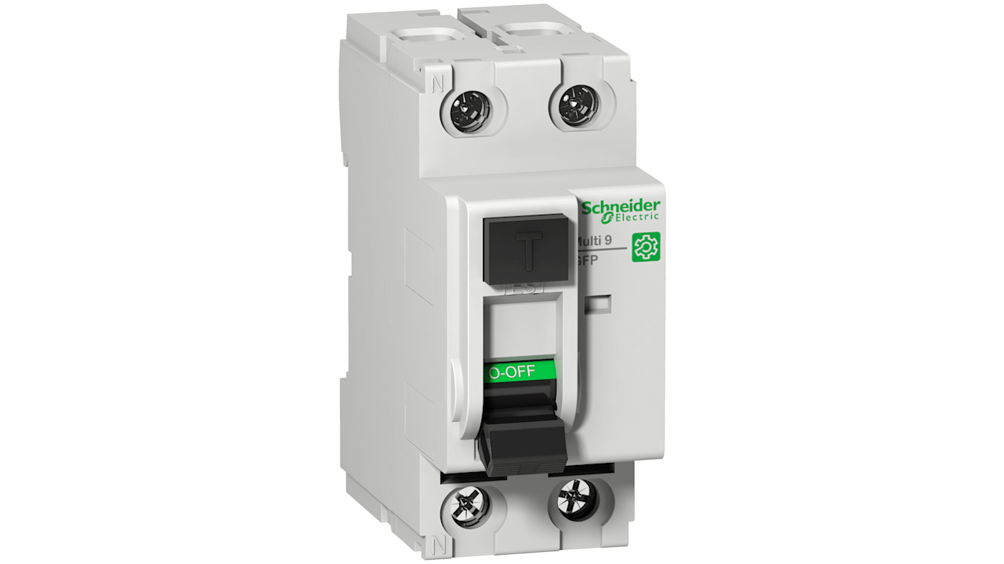 Schneider Electric GFP RCCB, 40A, 2 Pole, 26mA, 277V ac