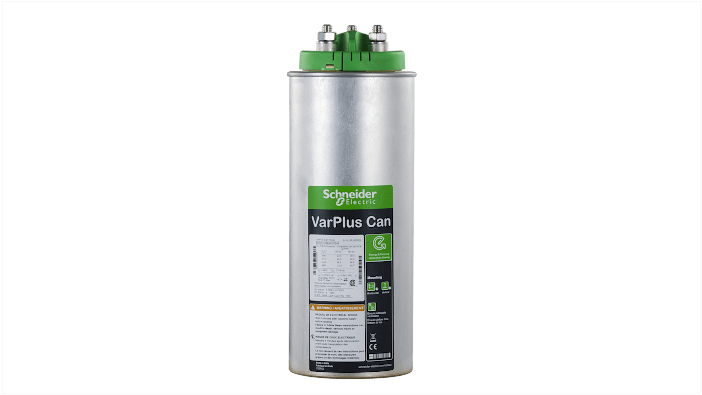 Schneider Electric Power Factor Corection Capacitors PFC, 480V ac, 3 fázis, 33.9kvar, 40.7kvar