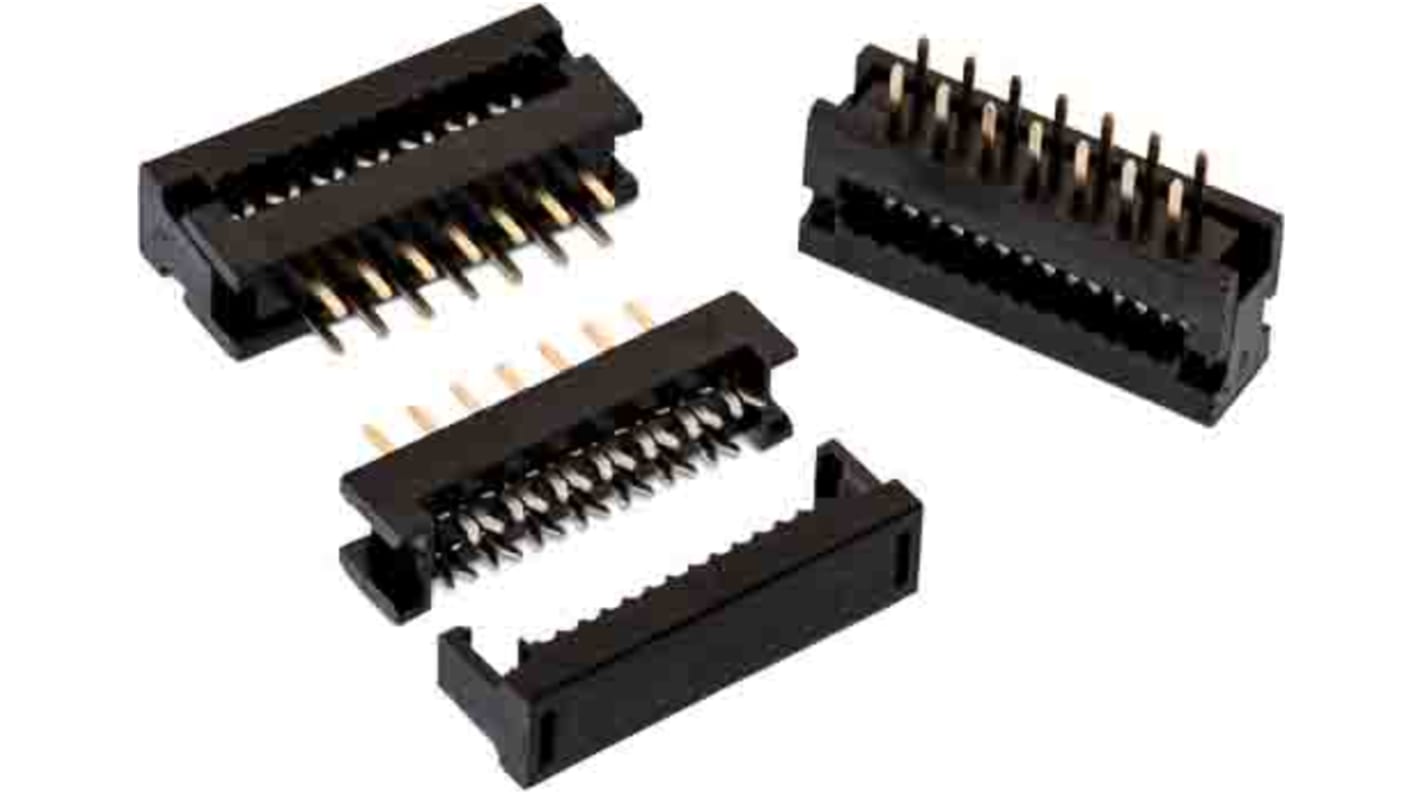 Conector IDC macho Wurth Elektronik de 6 vías, paso 2.54mm, 2 filas, Montaje de Cable