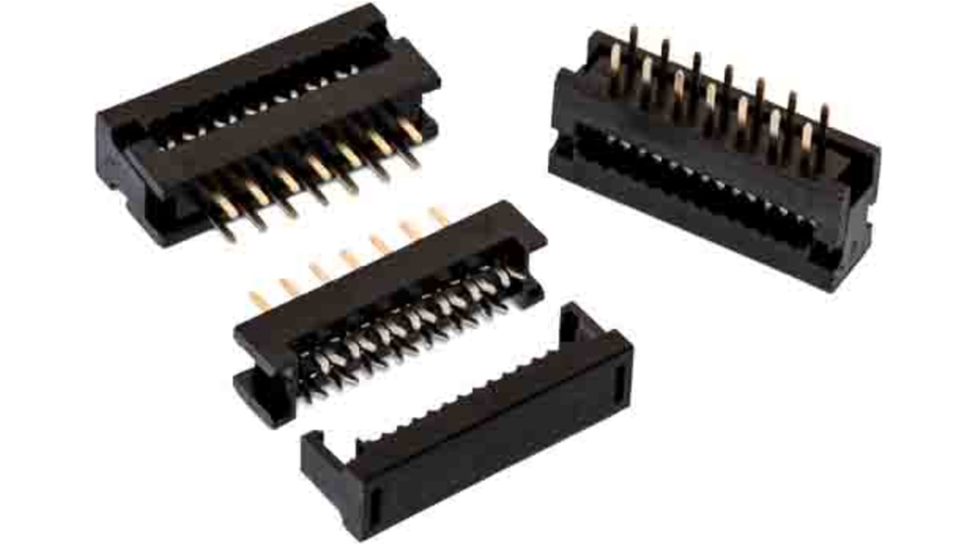 Wurth Elektronik IDC连接器, 公插, 34p, 2.54mm间距, 2排, 电缆安装