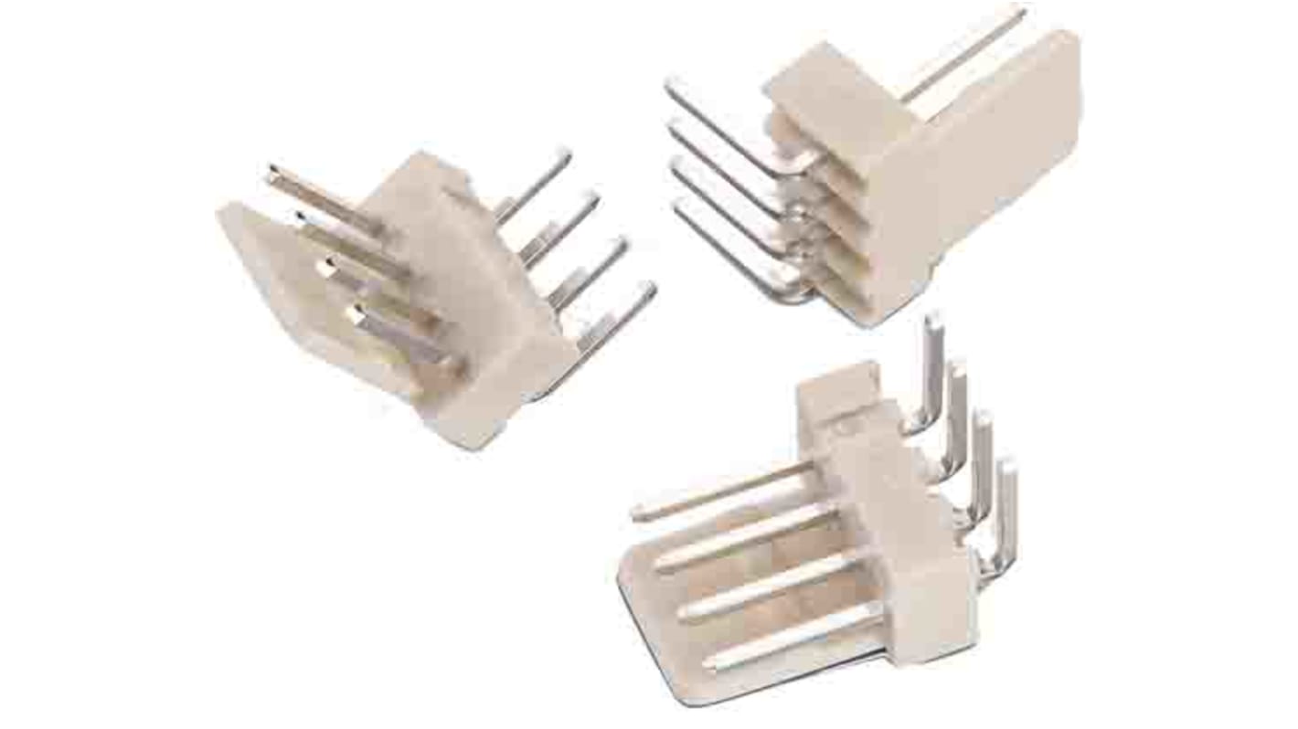 Conector macho para PCB Ángulo de 90° Wurth Elektronik serie WR-WTB de 10 vías, 1 fila, paso 2.54mm