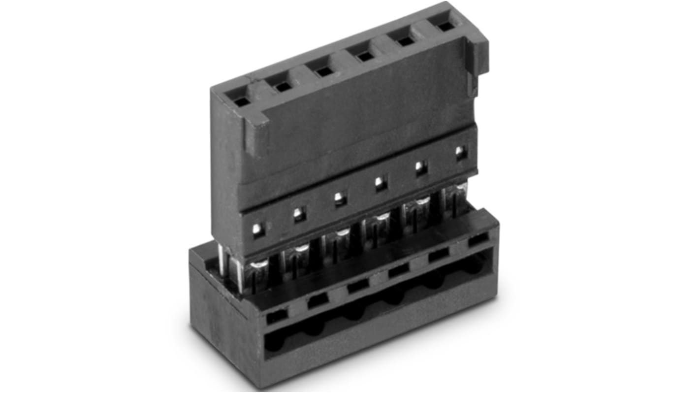 Wurth Elektronik IDC连接器, 母座, 10p, 2.54mm间距, 电缆安装