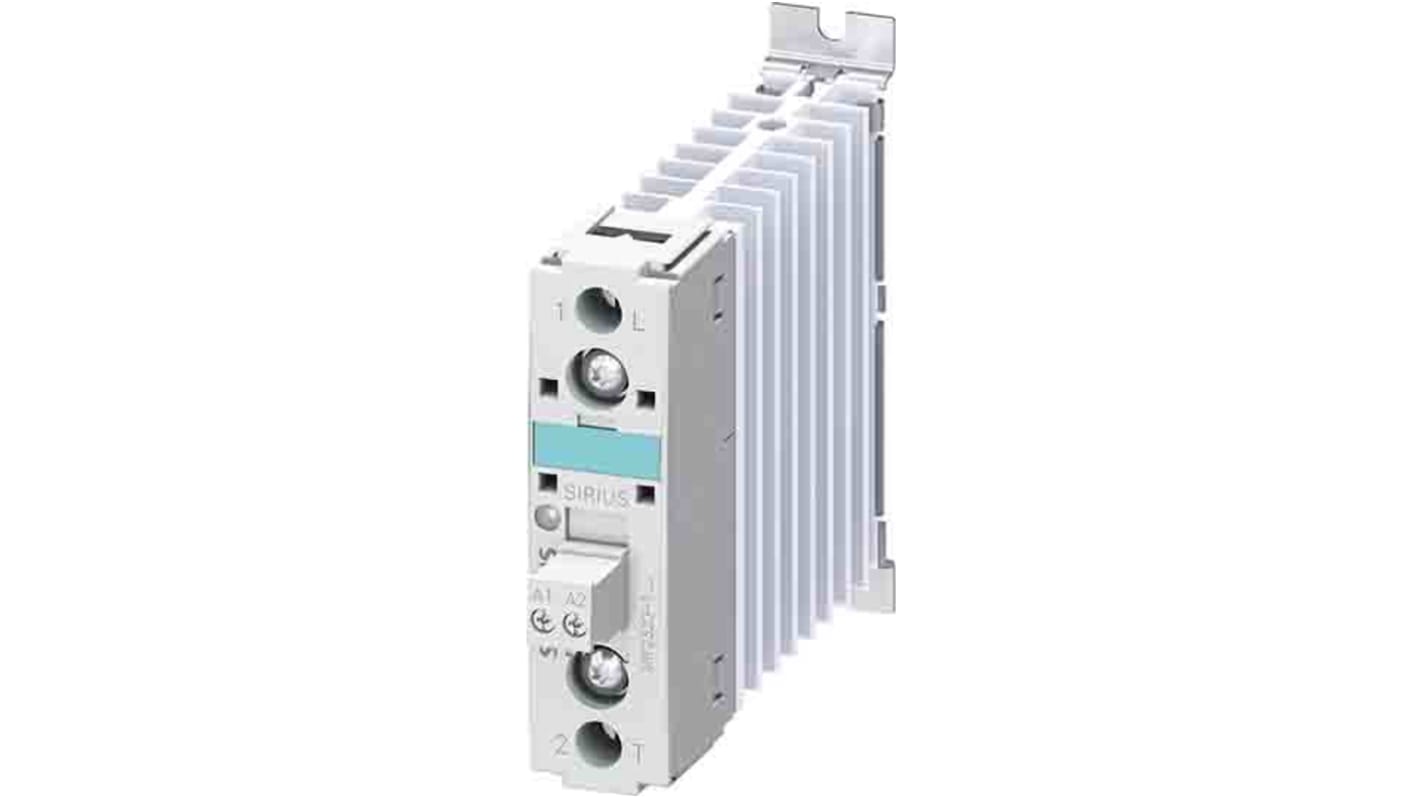 Siemens Szilárdtestrelé, 3RF, 20 A, SPST, Short-circuit resistant with B-automatic device, DIN-sín