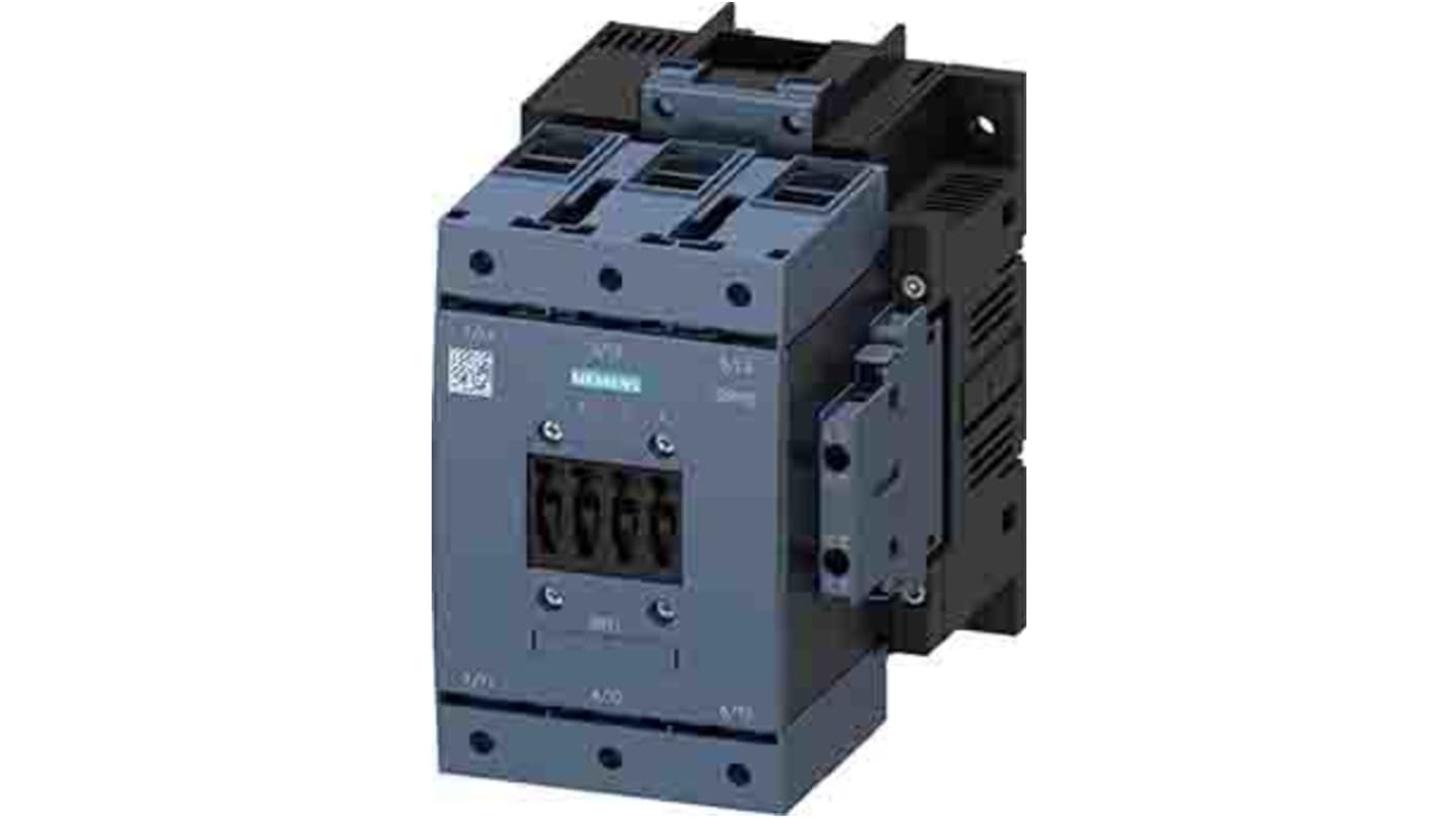 Siemens SIRIUS 3RT Size S6, 3RT1 Contactor, 23 → 26 V ac/dc Coil, 3-Pole, 115 A, 55 kW, 2NC + 2NO