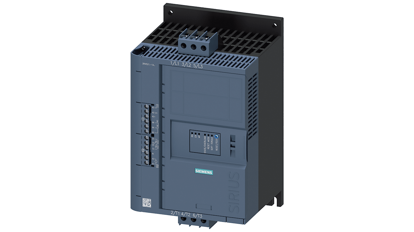 Siemens SIRIUS 3RW Soft Starter, , 7.5 kW, 480 V ac, 3 Phase, IP20